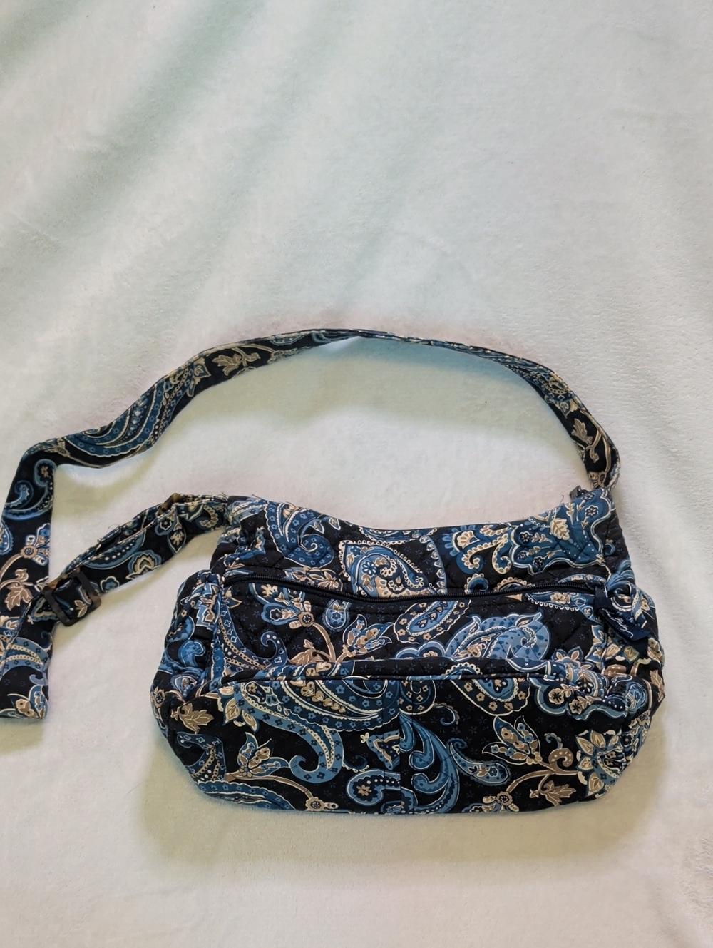 Vintage Y2K Vera Bradley Crossbody In Windsor Navy Blue Paisley